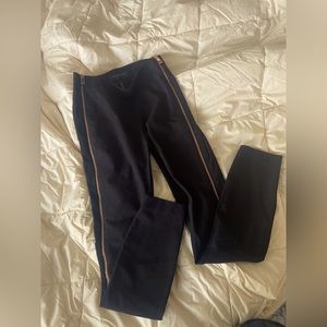 rag & bone dark navy leggings with side zippers